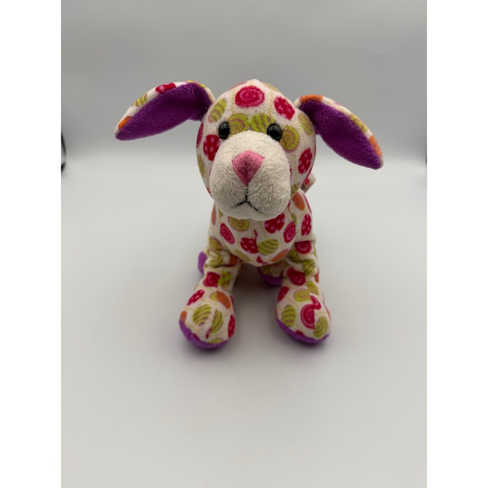 Ganz Webkinz Lollipop Pup 8.5" Plush Dog HM5117 Candy Swirl Retired Collectible
